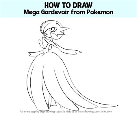 How to Draw Mega Gardevoir from Pokemon.